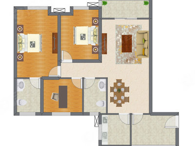 3室2厅 119.33平米
