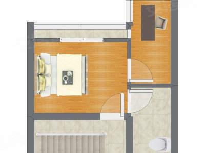 1室1厅 20.64平米户型图