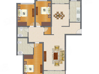 3室2厅 134.34平米