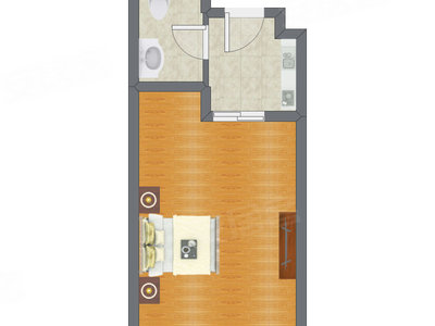 1室0厅 44.56平米