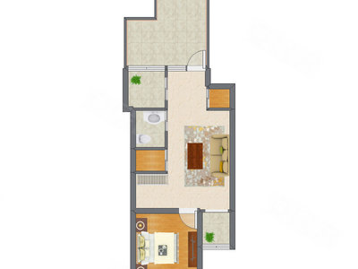 3室2厅 103.57平米户型图