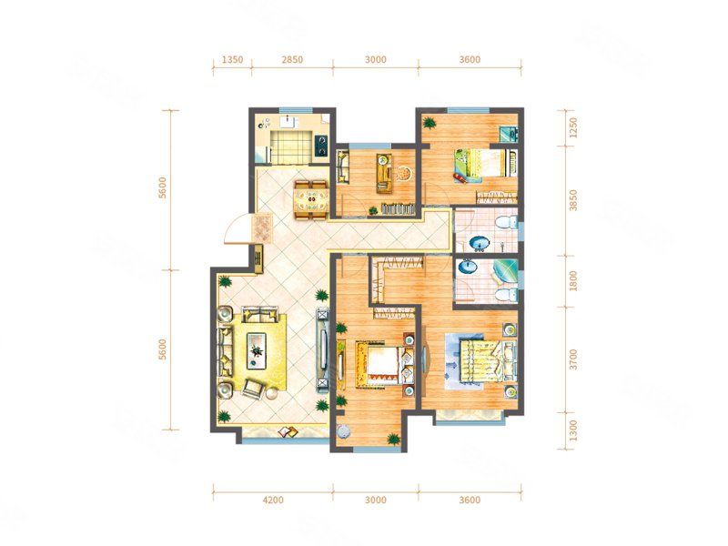 精装送家电和车位现房纯洋房可做四居室融泰城大三室居