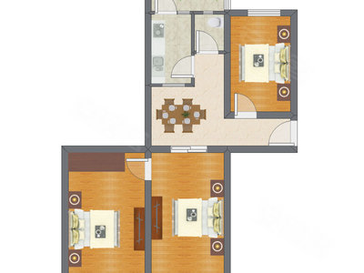 3室1厅 80.25平米