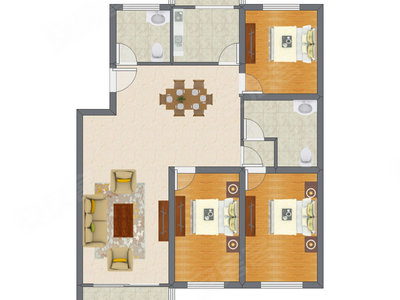 3室2厅 138.29平米