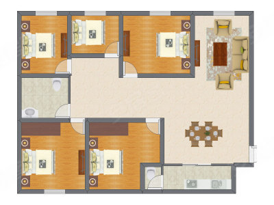 3室2厅 113.52平米
