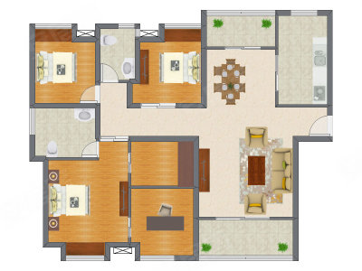 4室2厅 144.89平米