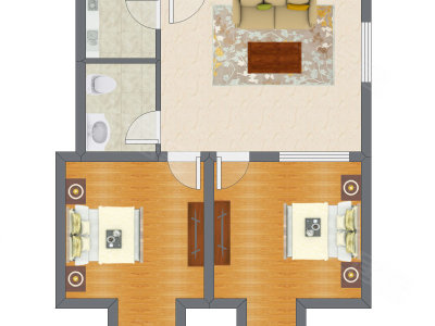 2室1厅 94.15平米