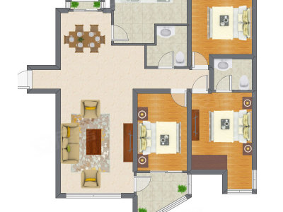 3室2厅 146.60平米