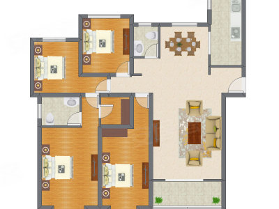 4室2厅 150.99平米