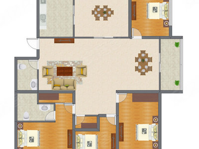 4室2厅 168.25平米