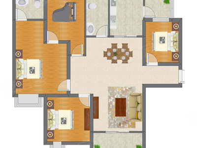 4室2厅 111.53平米