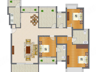 3室1厅 155.94平米