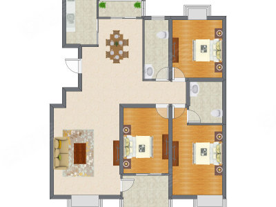 3室2厅 112.64平米