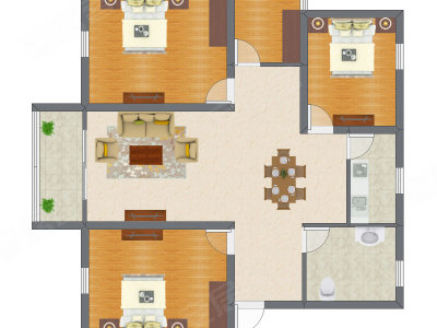 3室2厅 94.26平米