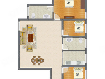 3室2厅 88.00平米