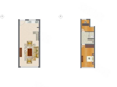 2室1厅 86.30平米户型图