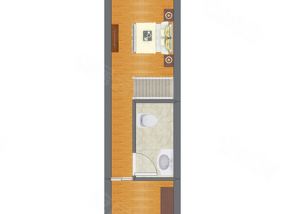 1室1厅 18.10平米