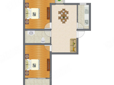2室2厅 78.50平米