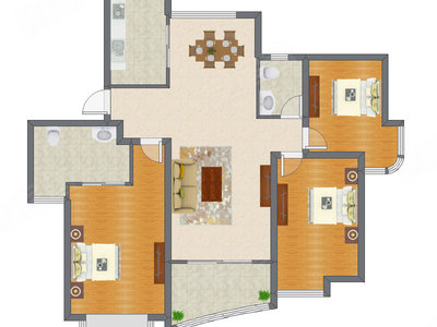 3室2厅 140.17平米