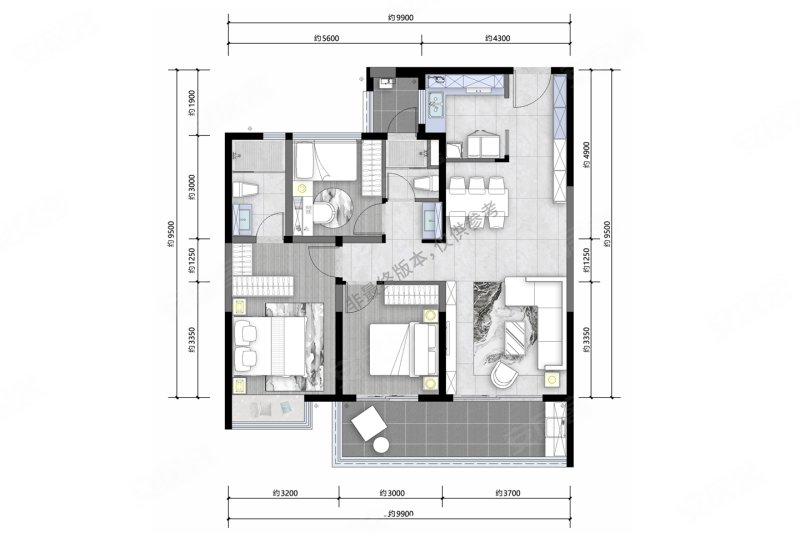 滇池边会展旁万科500里108到144平精装板式住宅现房
