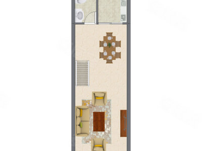 2室2厅 37.28平米户型图