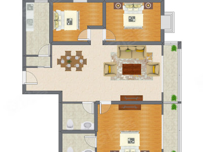 3室2厅 146.25平米