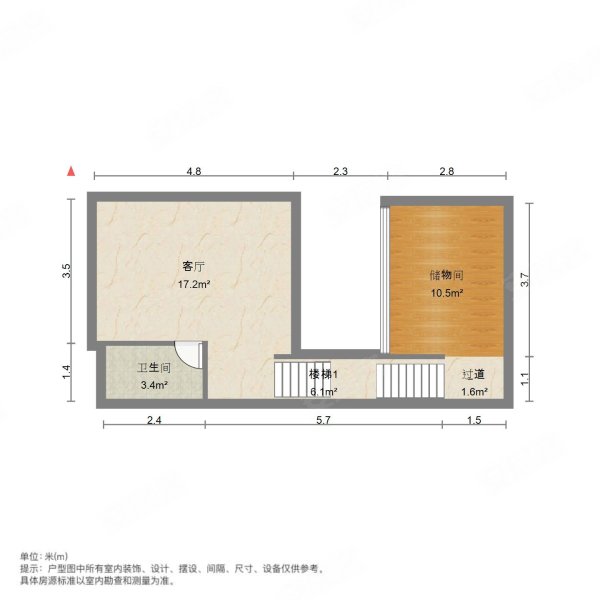 东二环泰禾广场一期2室2厅1卫42.95㎡南北58万