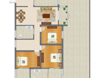 3室2厅 178.65平米
