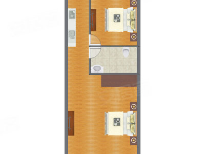2室0厅 65.00平米户型图
