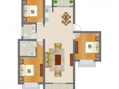 3室2厅 143.12平米