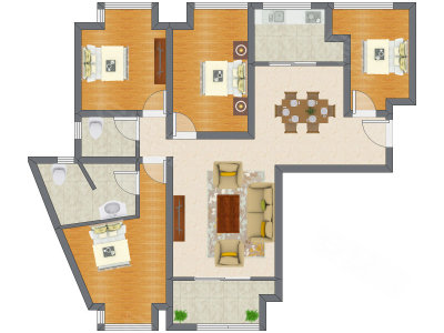 4室2厅 128.60平米