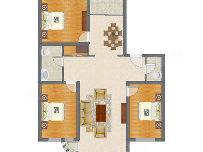 3室2厅 137.35平米