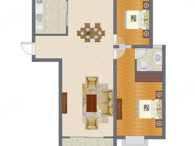2室2厅 86.18平米