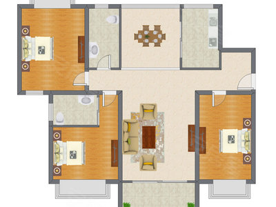 3室2厅 176.00平米