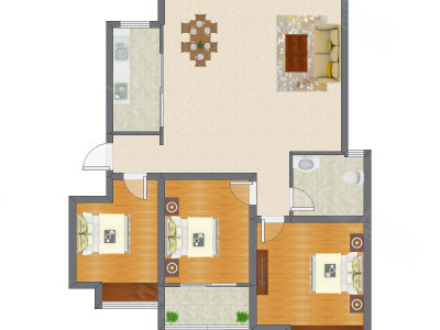 3室2厅 115.60平米