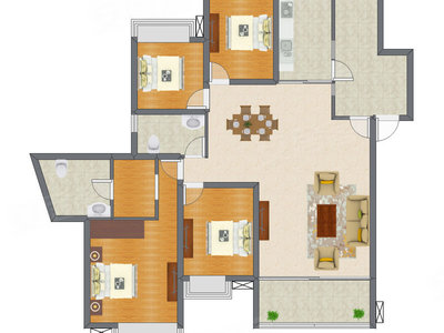 4室2厅 159.53平米