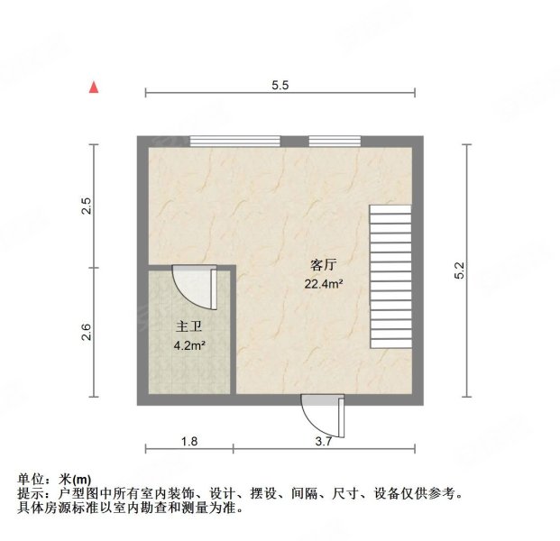 绿地华隆金座1室1厅1卫45㎡南北45万