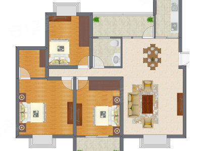 3室2厅 118.60平米