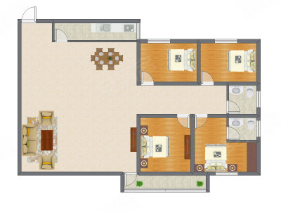 4室2厅 146.00平米