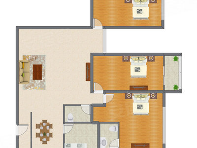 3室2厅 187.16平米