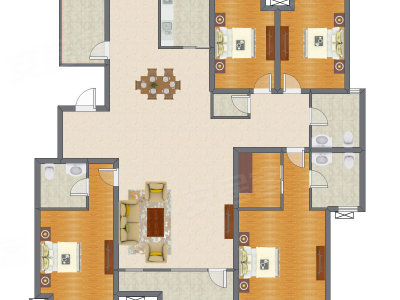 4室2厅 206.41平米