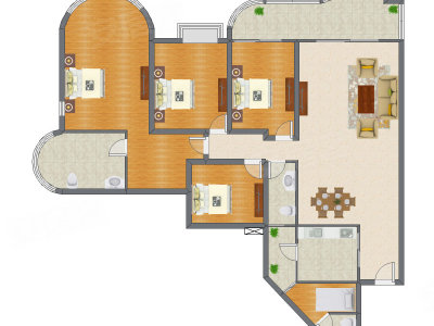 4室2厅 231.00平米