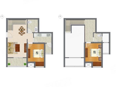2室2厅 91.98平米户型图