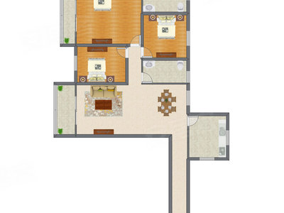 3室2厅 152.03平米