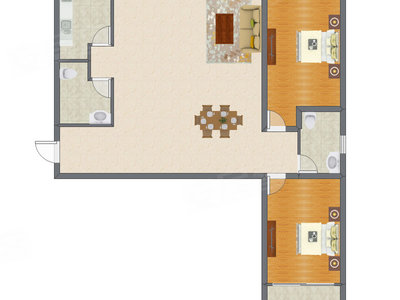 2室2厅 186.03平米