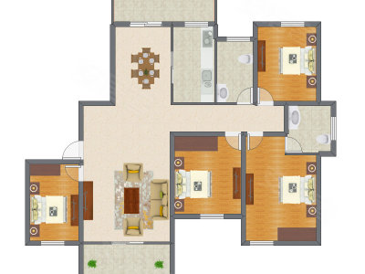 3室2厅 145.51平米