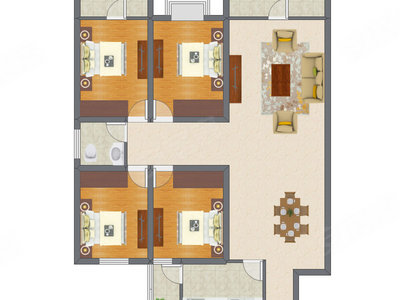 4室2厅 111.98平米