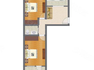 2室1厅 68.85平米
