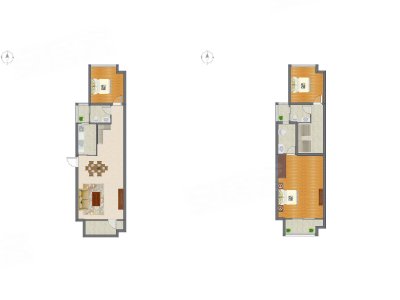 3室2厅 58.52平米
