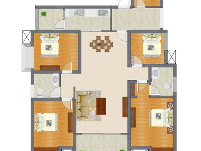 4室2厅 112.83平米